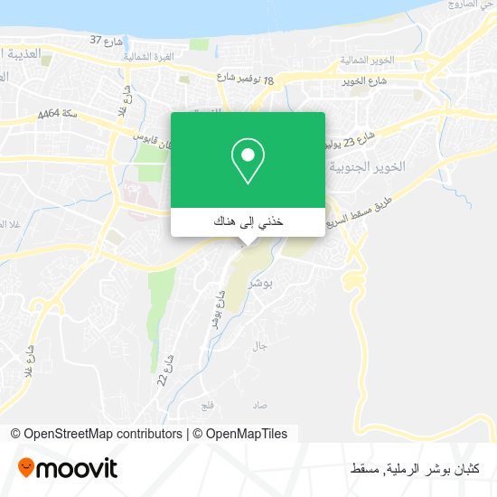 خريطة كثبان بوشر الرملية