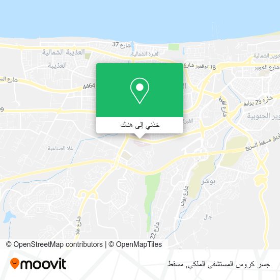 خريطة جسر كروس المستشفى الملكي