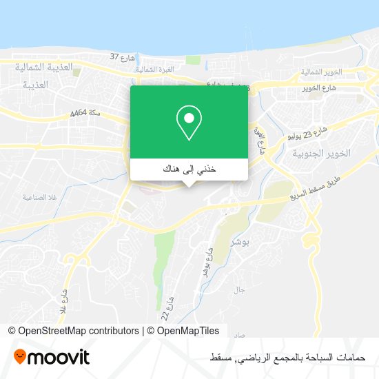 خريطة حمامات السباحة بالمجمع الرياضي