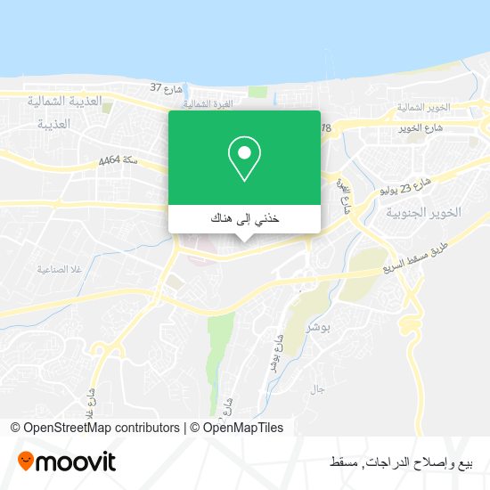 خريطة بيع وإصلاح الدراجات