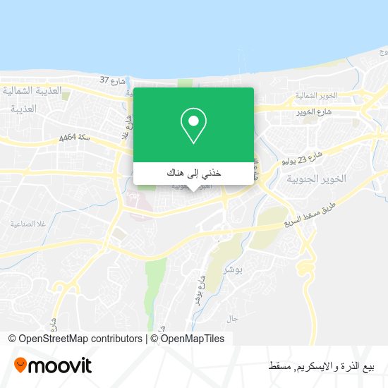 خريطة بيع الذرة والايسكريم