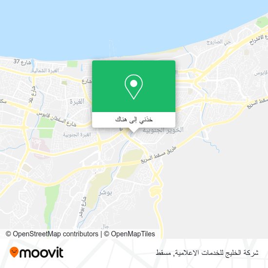خريطة شركة الخليج للخدمات الاعلامية