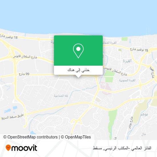خريطة الفائز العالمي -المكتب الرئيسي