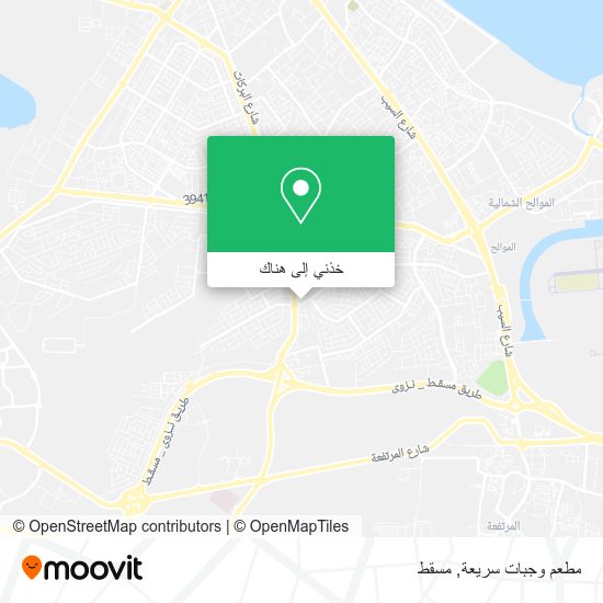 خريطة مطعم وجبات سريعة