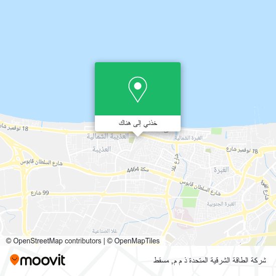خريطة شركة الطاقة الشرقية المتحدة ذ م م