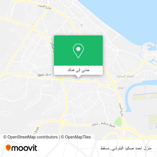 خريطة منزل احمد صكيد البلوشي