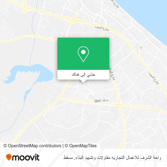 خريطة واحة الشرف للاعمال التجاريه مقاولات وتشييد البناء
