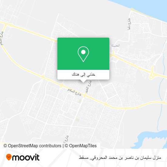خريطة منزل سليمان بن ناصر بن محمد المحروقي