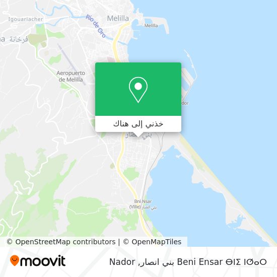 خريطة Beni Ensar ⴱⵏⵉ ⵏⵚⴰⵔ بني انصار