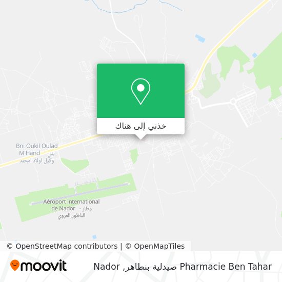 خريطة Pharmacie Ben Tahar صيدلية بنطاهر