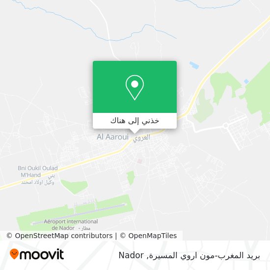 خريطة بريد المغرب-مون اروي المسيرة