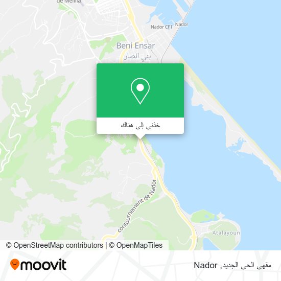 خريطة مقهى الحي الجديد