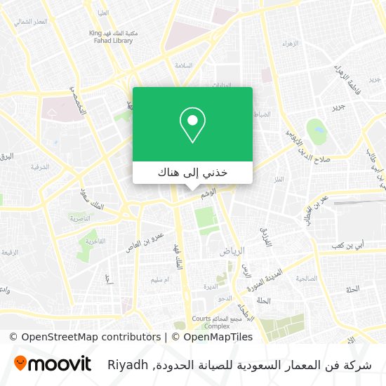 خريطة شركة فن المعمار السعودية للصيانة الحدودة