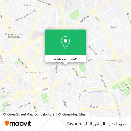 خريطة معهد الادارة الرياض الملز