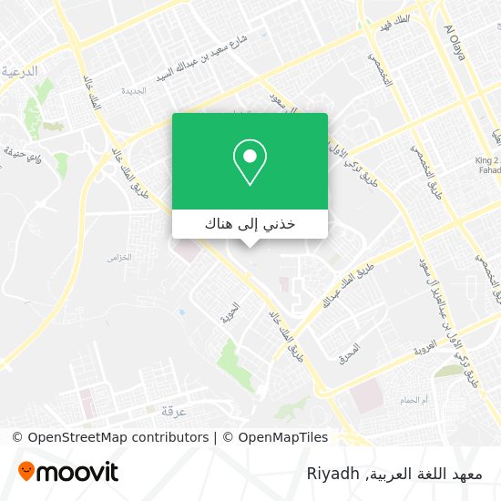 خريطة معهد اللغة العربية