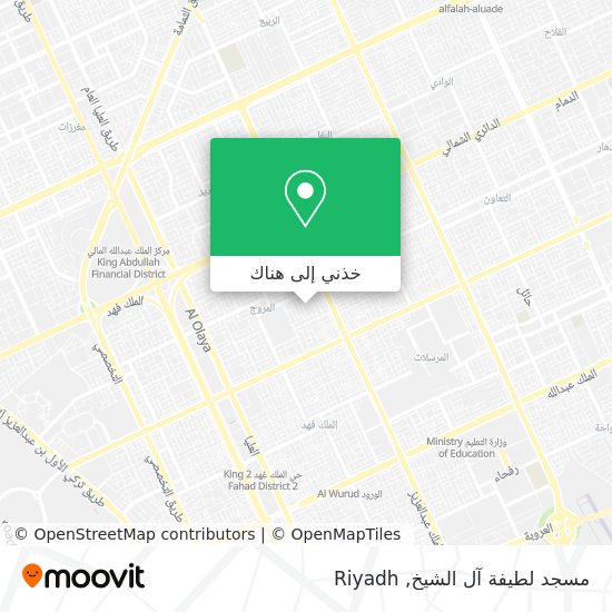 خريطة مسجد لطيفة آل الشيخ