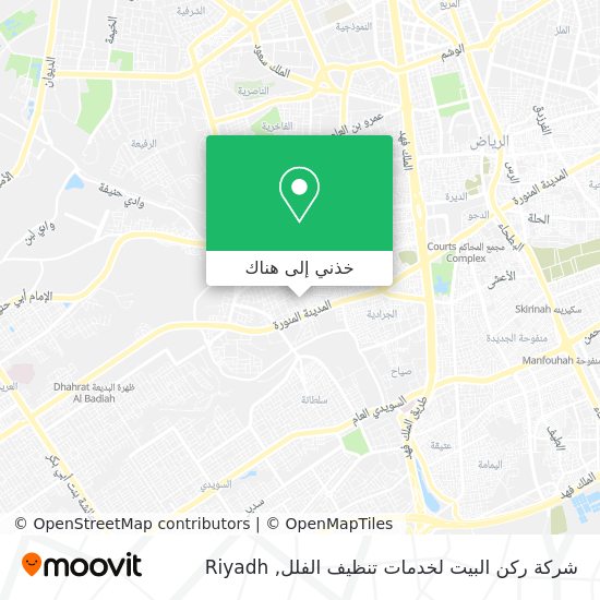 خريطة شركة ركن البيت لخدمات تنظيف الفلل