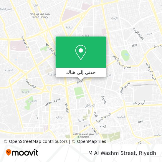 خريطة M Al Washm Street