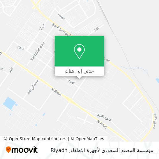 خريطة مؤسسة المصنع السعودي لأجهزة الاطفاء