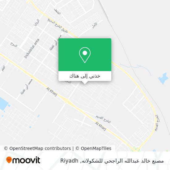 خريطة مصنع خالد عبدالله الراجحي للشكولاته