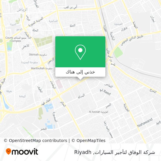خريطة شركة الوفاق لتأجير السيارات