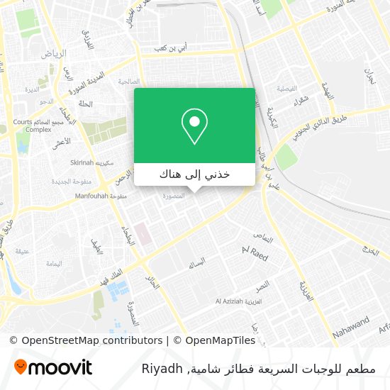 خريطة مطعم للوجبات السريعة فطائر شامية