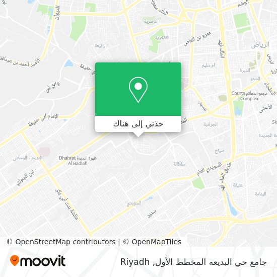 خريطة جامع حي البديعه المخطط الأول