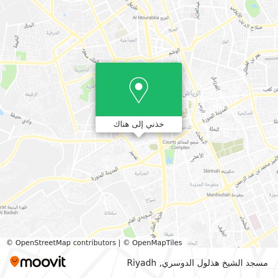 خريطة مسجد الشيخ هذلول الدوسري