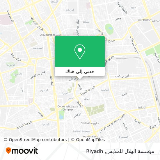 خريطة مؤسسة الهلال للملابس