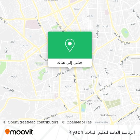 خريطة الرئاسة العامة لتعليم البنات