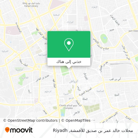 خريطة محلات خالد عمر بن صديق للأقمشة