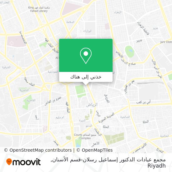 خريطة مجمع عيادات الدكتور إسماعيل رسلان-قسم الأسنان