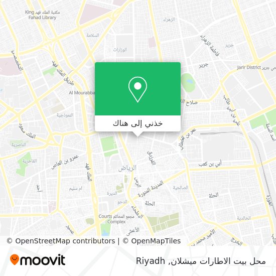 خريطة محل بيت الاطارات ميشلان