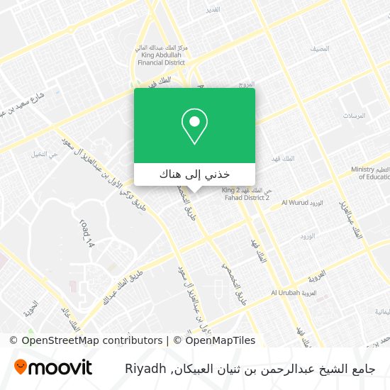 خريطة جامع الشيخ عبدالرحمن بن ثنيان العبيكان