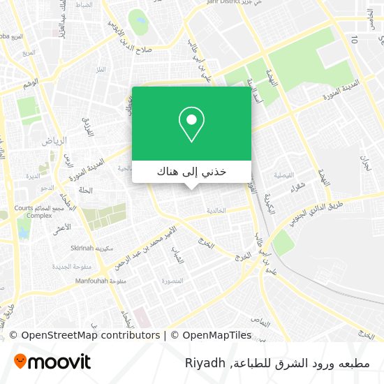 خريطة مطبعه ورود الشرق للطباعة