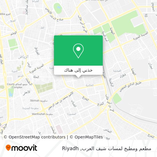 خريطة مطعم ومطبخ لمسات شيف العرب