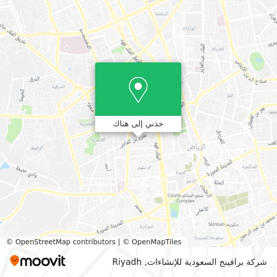 خريطة شركة برافينج السعودية للإنشاءات