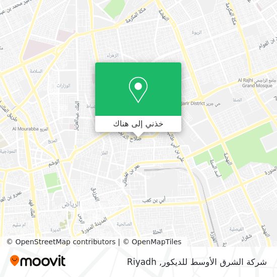 خريطة شركة الشرق الأوسط للديكور