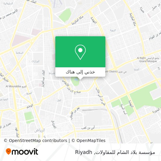 خريطة مؤسسة بلاد الشام للمقاولات