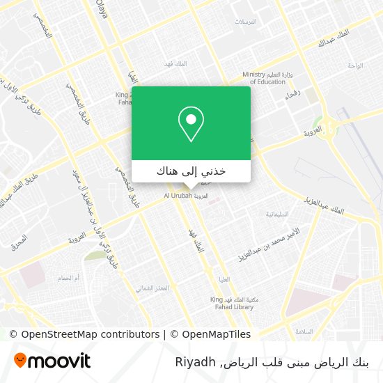 خريطة بنك الرياض مبنى قلب الرياض
