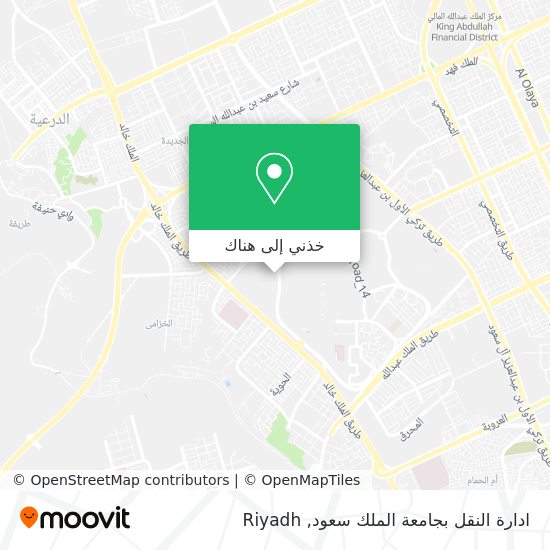 خريطة ادارة النقل بجامعة الملك سعود