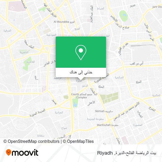 خريطة بيت الرياضة الفالح-الديرة