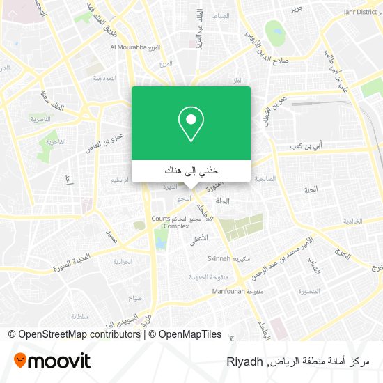 خريطة مركز أمانة منطقة الرياض