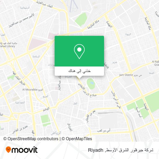 خريطة شركة جيرفلور الشرق الأوسط