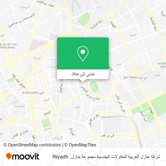 خريطة شركة جازل العربية للمقاولات الهندسية مجموعة جازل