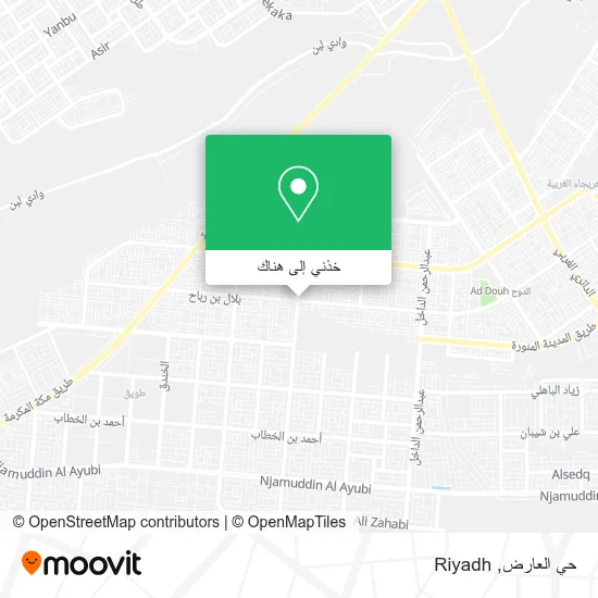 خريطة حي العارض