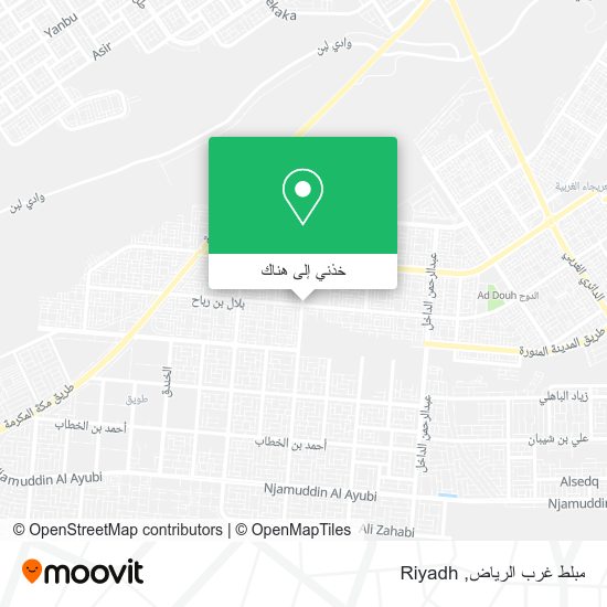 خريطة مبلط غرب الرياض