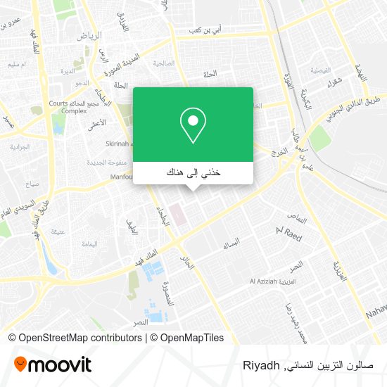 خريطة صالون التزيين النسائي