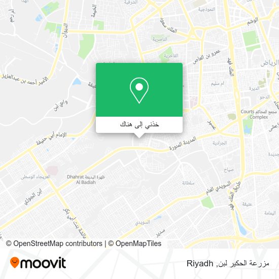 خريطة مزرعة الحكير لبن