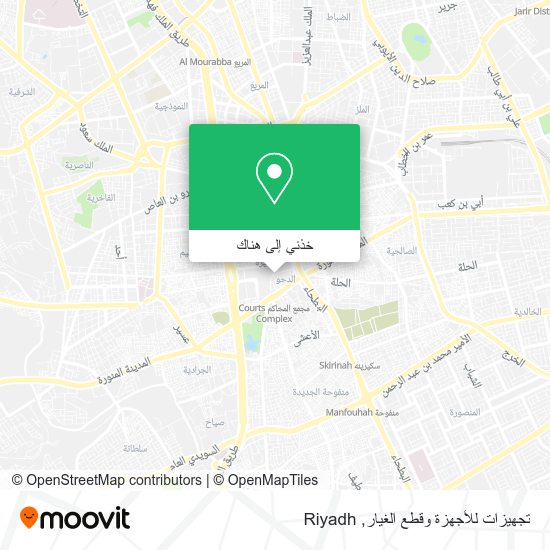خريطة تجهيزات للأجهزة وقطع الغيار